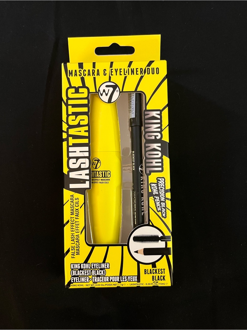 W7 London Lashtastic Mascara  King Kohl Precision Eyeliner Pencil Duo Pack Vegan